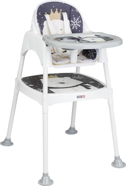 TommyBaby 3 in 1 Çalışma Masalı ve Pedli Mama Sandalyesi ürün görseli 1