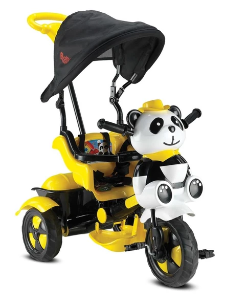 Babyhope 127 Little Panda 3 Tekerlekli İtmeli Bisiklet - Resim 4