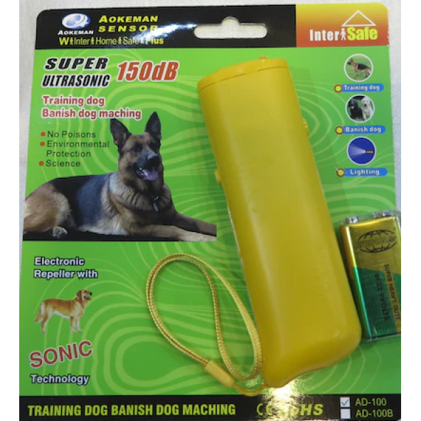 SUPER ULTRASONİC 150 db KÖPEK KOVUCU ve EĞİTİCİ CİHAZ-KARGO BİZDN-M227 ürün görseli 1