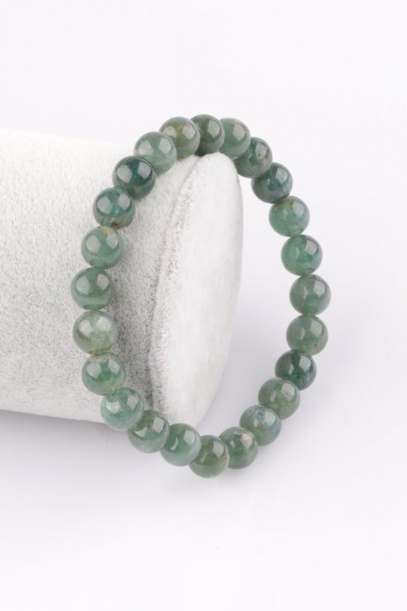 Apatit ( AA Kalite ) Doğal Taş Bileklik 8 mm Küre Kesim ürün görseli 1