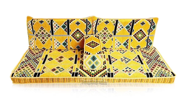 Shark Anatolia Kilim Desenli Şark Köşesi İkili Sedir Takımı Hardal ürün görseli 1