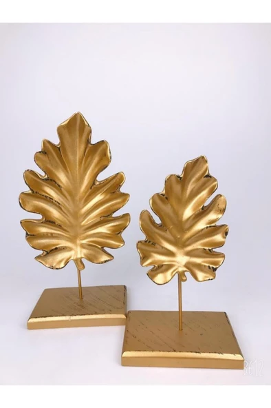 Gold Renk Tropikal 2 Li Kaideli Yaprak ürün görseli 1