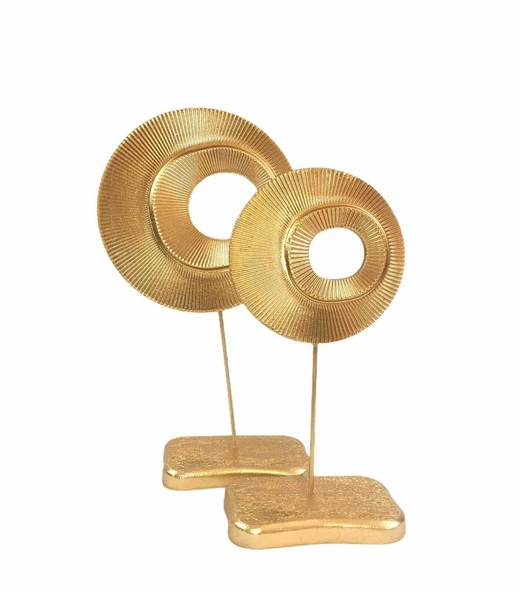 2 Lİ HALKA BİBLO GOLD - Resim 2