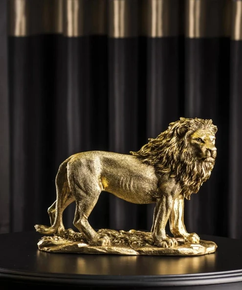 ASLAN FİGÜRÜ GOLD RENKLİ ürün görseli 1