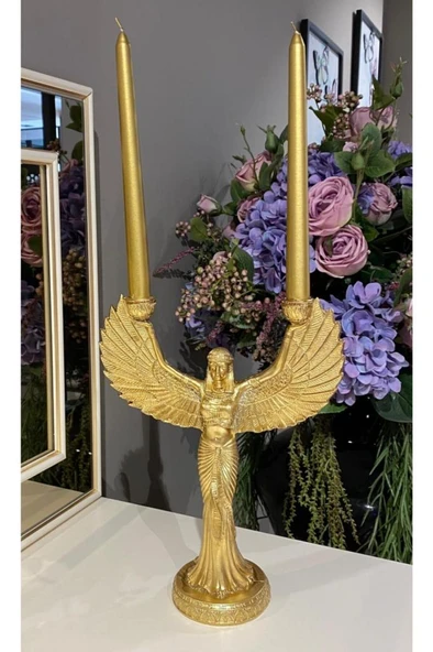 Şamdan Melek Kleopatra Gold - Resim 3