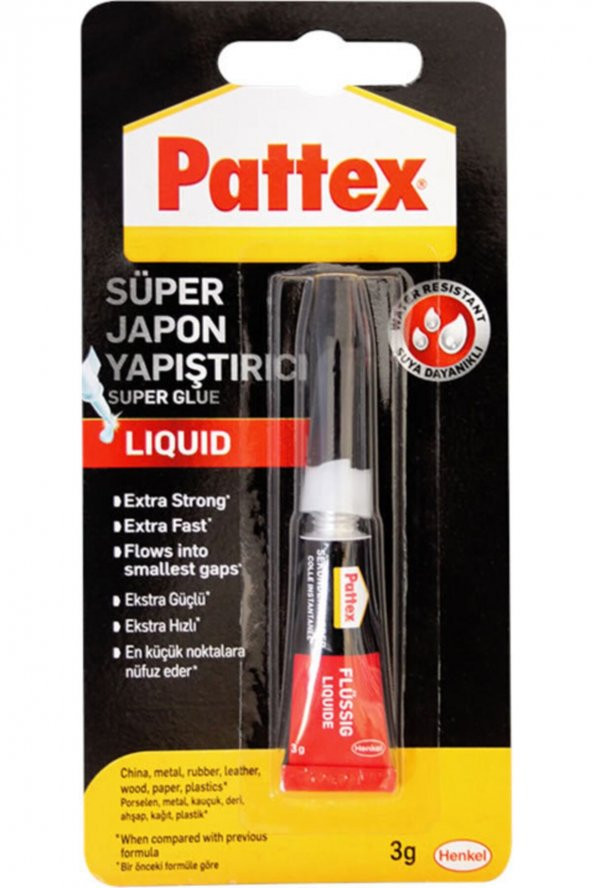 Pattex 3 gr Süper Japon Yapıştırıcı kırmızı ürün görseli 1