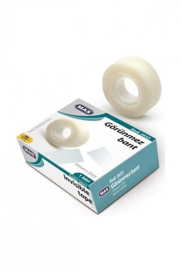 Mas Görünmez Bant 19 Mm X 33 Metre Kod: 2633 ürün görseli 1