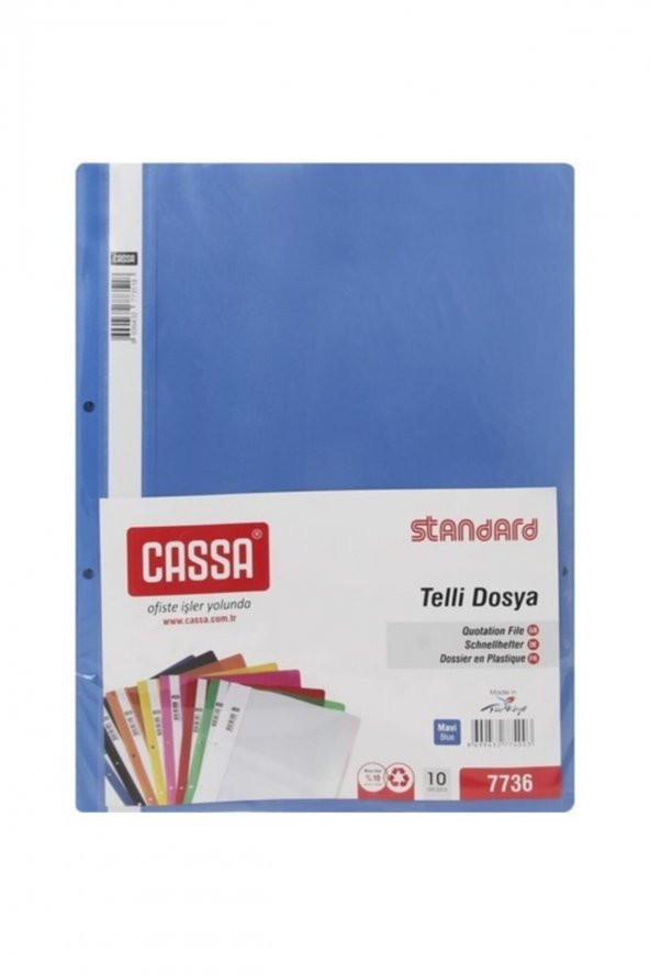 Cassa Standard Mavi Telli Dosya (10lu) ürün görseli 1