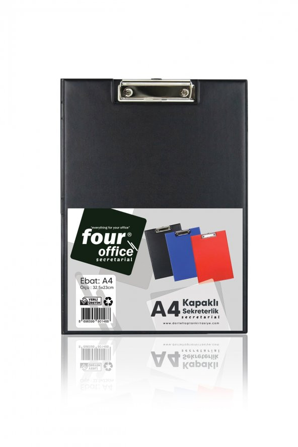 Four Office Siyah A4 Kapaklı Sekreterlik ürün görseli 1