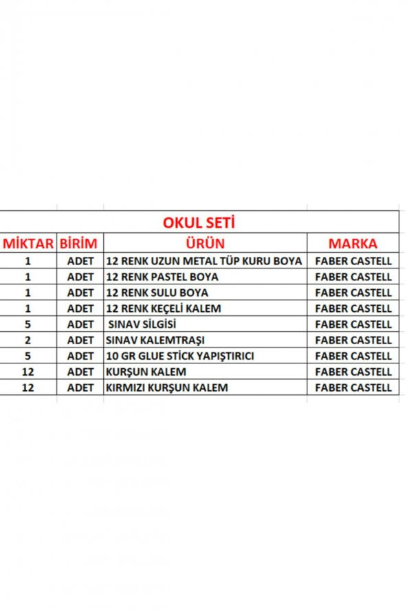 Faber Castell Kaliteli Okul Seti Full - Resim 3