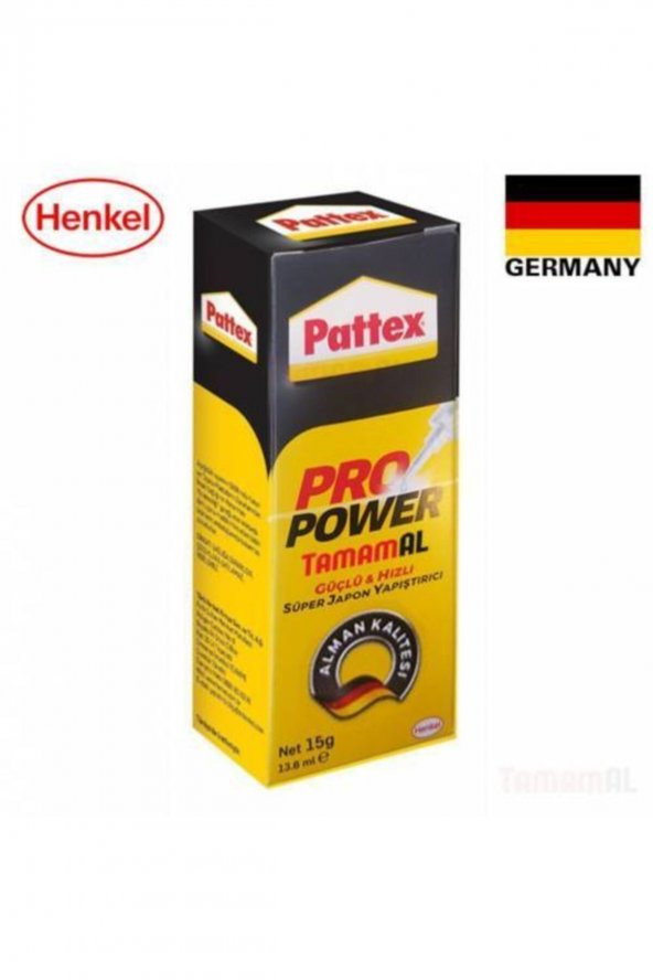 Pattex Pro Power Güçlü Hızlı Süper Japon Yapıştırıcı Metal,deri,ahşap,kauçuk,plastik,yapıştırıcı ürün görseli 1
