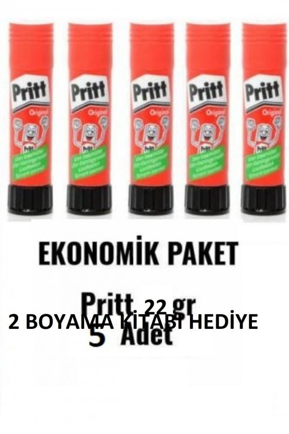 Pritt Piritt 22 Gr Yapıştırıcı Set 5 Adet + 2 Adet Boyama Hediye ürün görseli 1