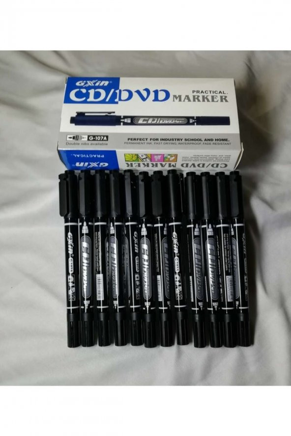 gxin Çift Taraflı siyah Cd-dvd Kalemi (12 Adet ) ürün görseli 1