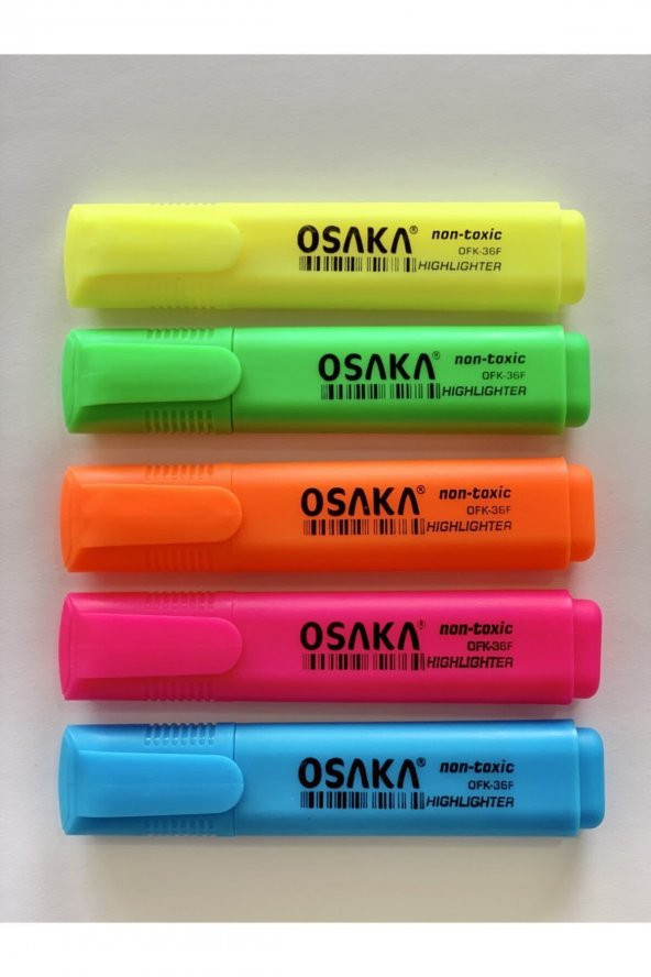 Osaka Fosforlu Kalem Seti 5 renk ürün görseli 1
