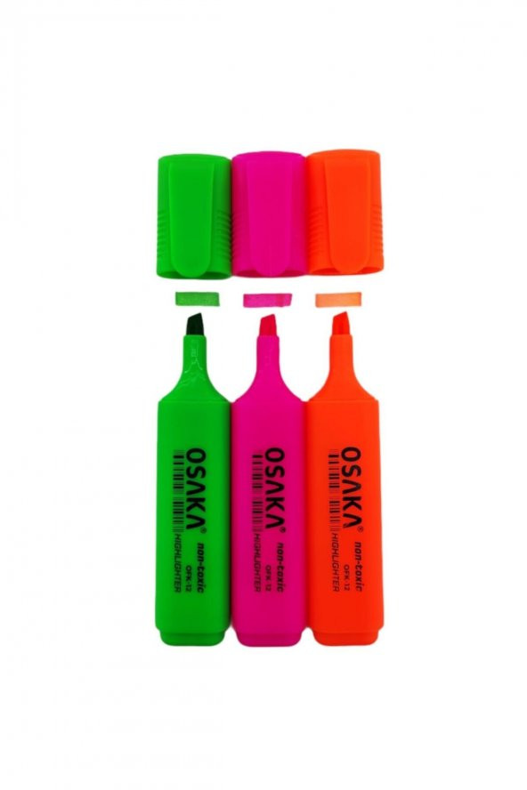 Osaka Neon Fosforlu Kalem 3lü Set ürün görseli 1