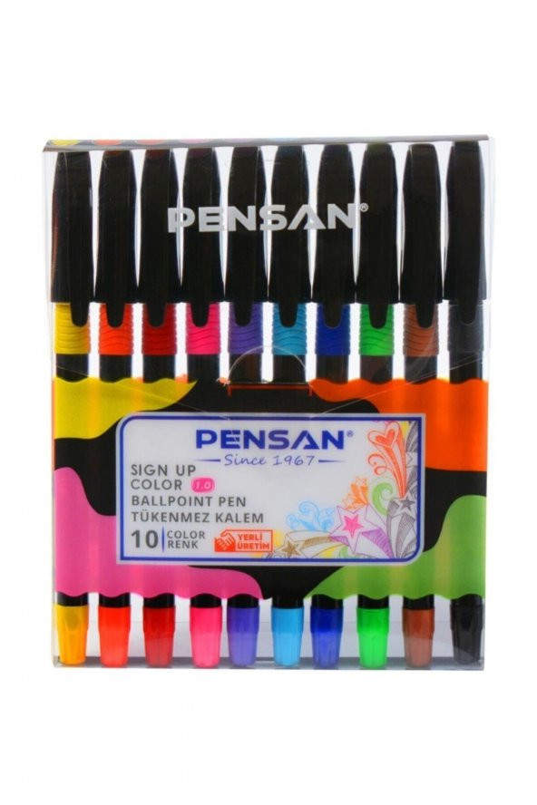Pensan Tükenmez Kalem 10lu Renk sign up ürün görseli 1