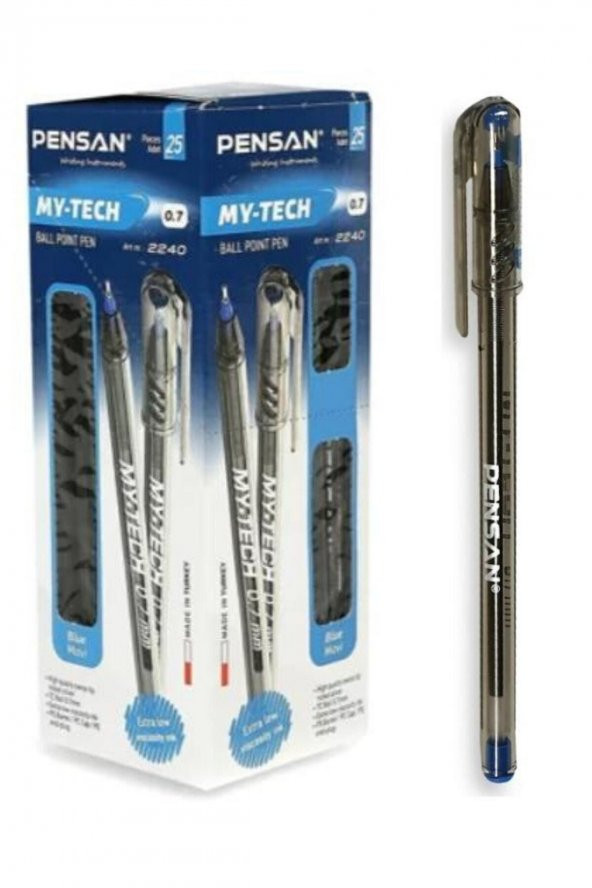 Pensan My-tech 0.7 Mm Tükenmez Kalem 25li Mavi ürün görseli 1