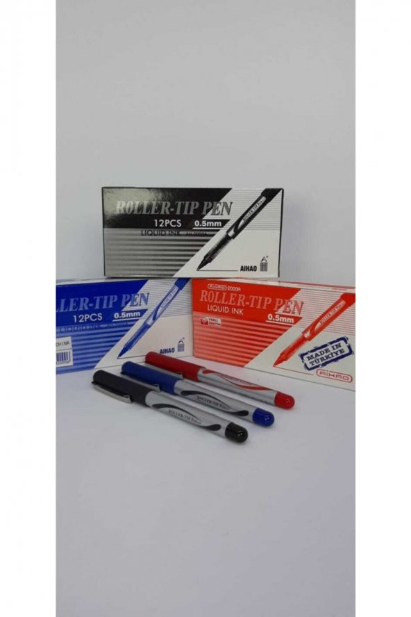 Aihao 2000a Roller Kalem 0.5mm Mavi 3 Adet - Resim 2