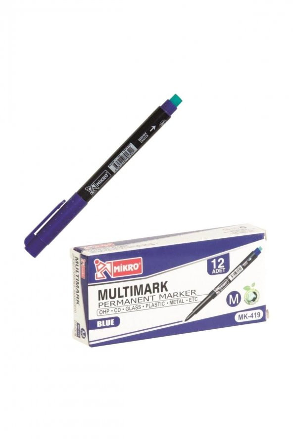 Mikro Cd Kalemi Permanent M Seri Mavi (12 Li Paket) ürün görseli 1