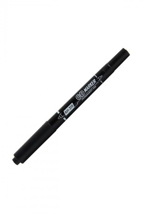 Aihao Ah-319 Çift Taraflı Cd Permanent Kalemi Renk - Siyah 12li ürün görseli 1