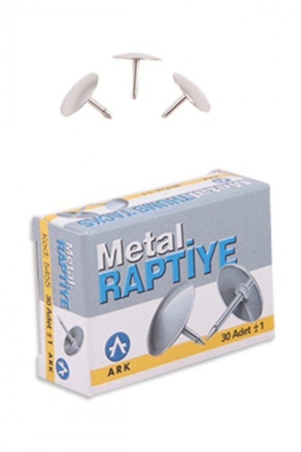 Ark Gümüş Metal Raptiye 30 Adet ürün görseli 1