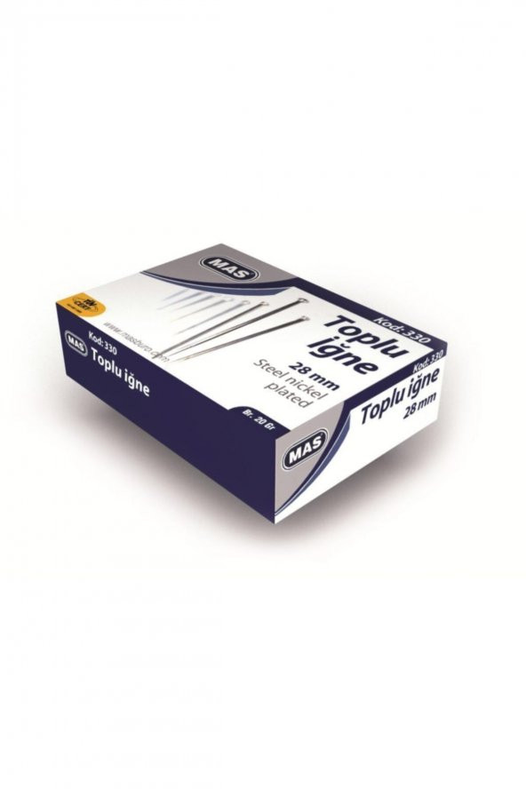 Mas Kod:330 Toplu Iğne 28 Mm 20 gr (1 Kutu) ürün görseli 1