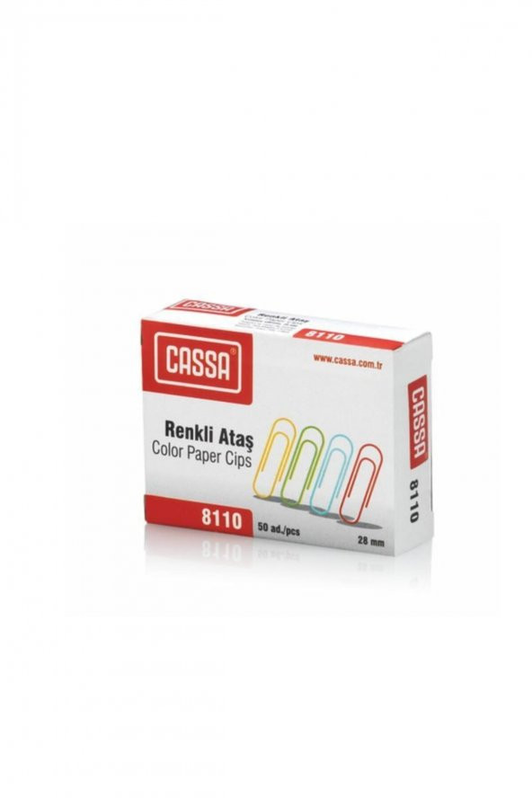 Cassa 8110 Plastik Kaplı Ataş 25 Mm Renkli 50li ürün görseli 1