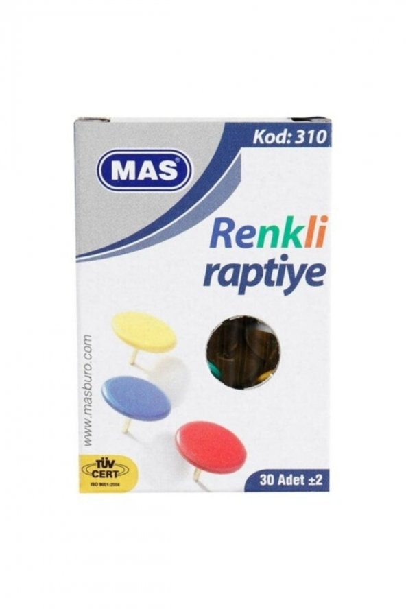 Mas Pvc Kaplı Karışık Renkli Raptiye  Kod: 310 ürün görseli 1