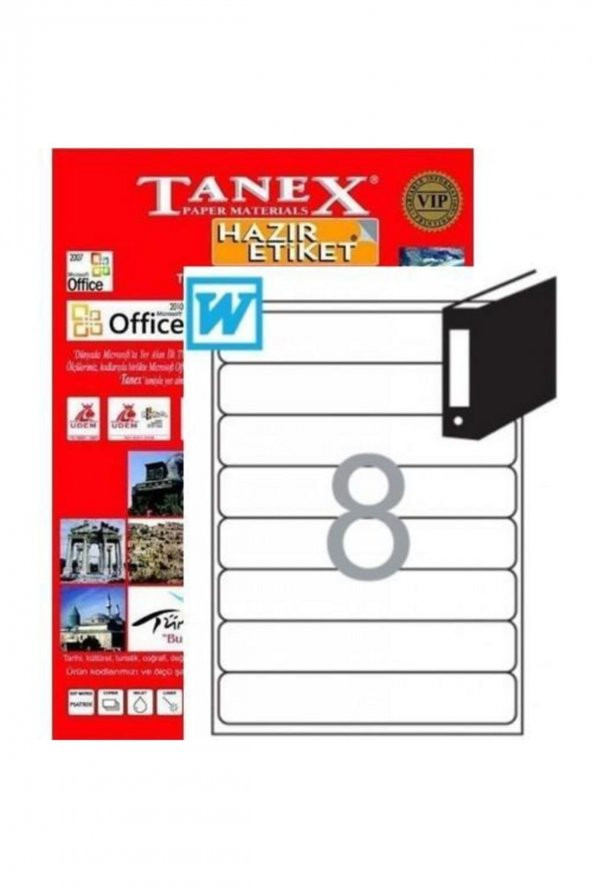 Tanex 192x34mm Lazer Etiket Tw-2108 ürün görseli 1
