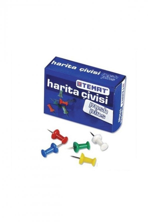 Temat Harita Çivisi Renkli ürün görseli 1