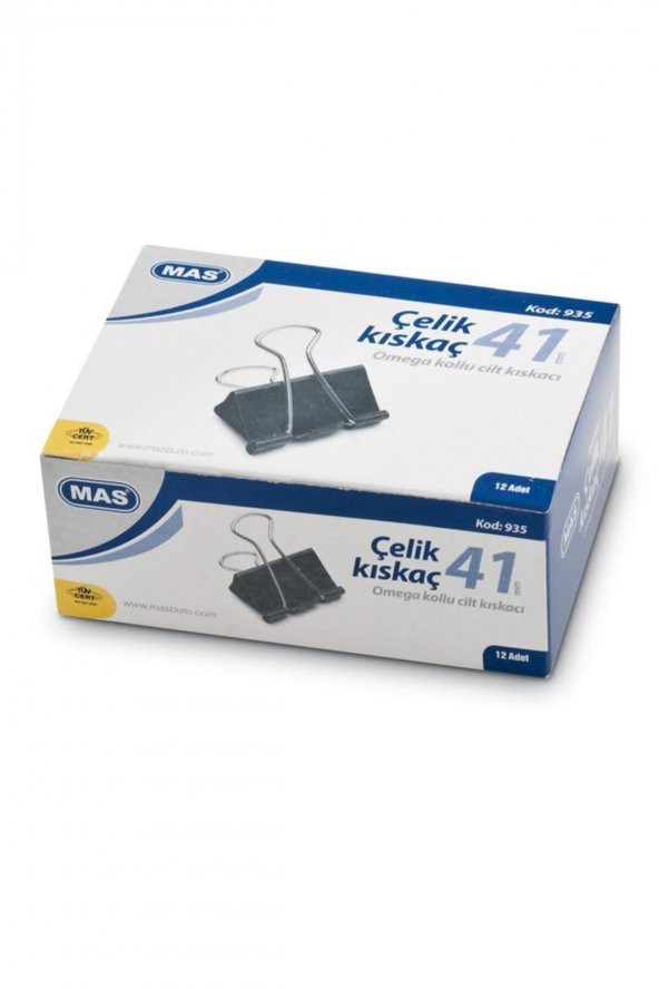 Mas 935 41 Mm Siyah Omega Çelik Kıskaç 12 Li ürün görseli 1
