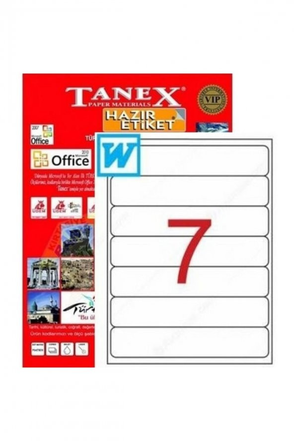 Tanex 192,5x39mm Lazer Etiket Tw-2107 ürün görseli 1