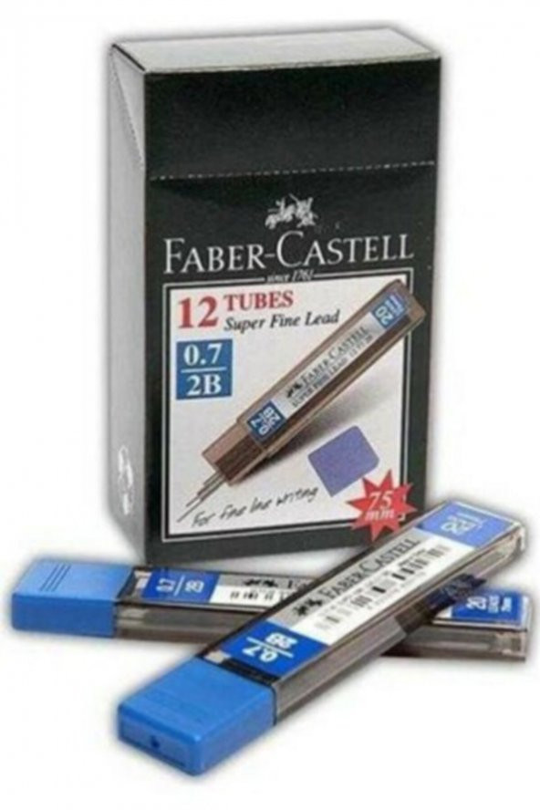 Faber Castell Super Fıne Mın 0.7mm 2b 75mm (24 Mın/tüp) Uç 12 Adet ( 1 Paket 12 Adet ) ürün görseli 1