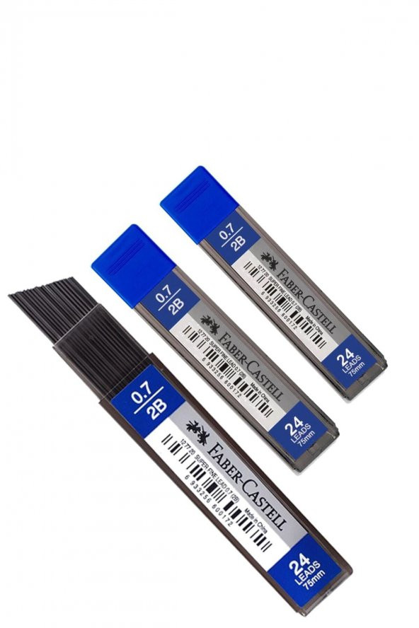 Faber Castell Faber Castel 2b 0.7 Mm 24 Kalem Ucu 60 Mm 3 Adet ürün görseli 1