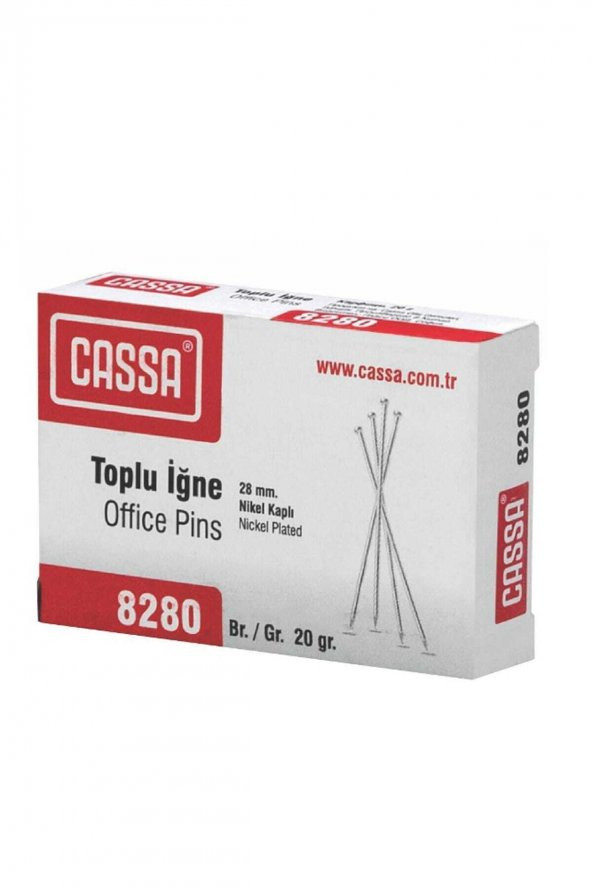 Cassa 8280 Toplu İğne Nikel Kaplı 20gr ürün görseli 1