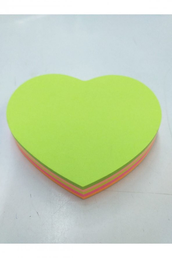 YALÇIN AVM MODA HOME Lüx Kağıt Yapışkanlı Not Kağıdı Postit Kalp Şeklinde ürün görseli 1