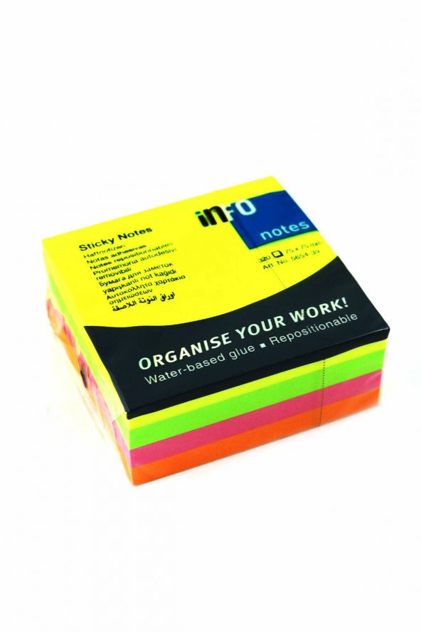 Trodat Info Notes 75x75 Parlak 4 Renk Küp Postit 565439 ürün görseli 1