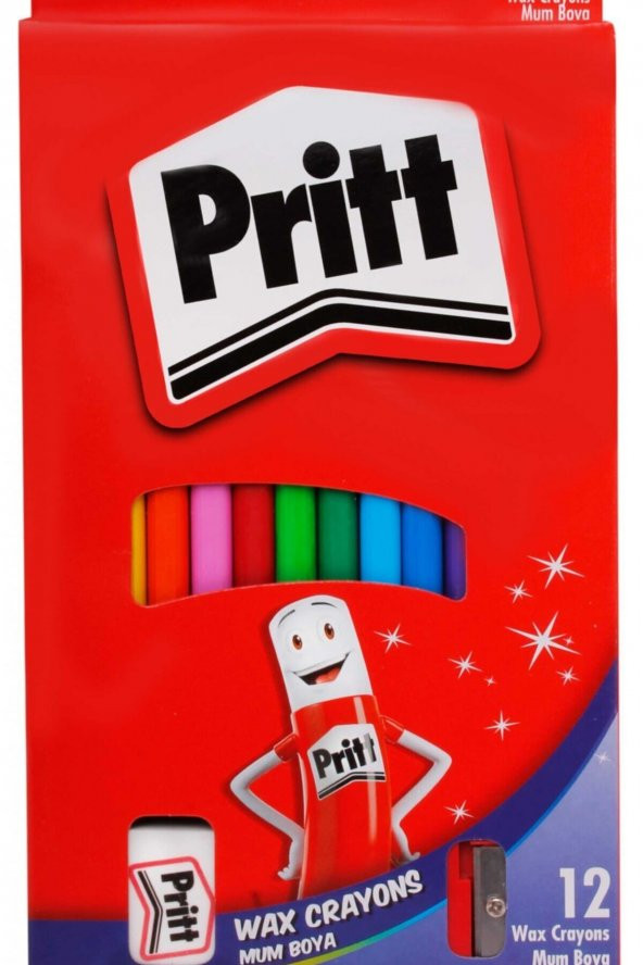 Pritt 12Li Silinebilir Pastel Boya Mum Boya ürün görseli 1