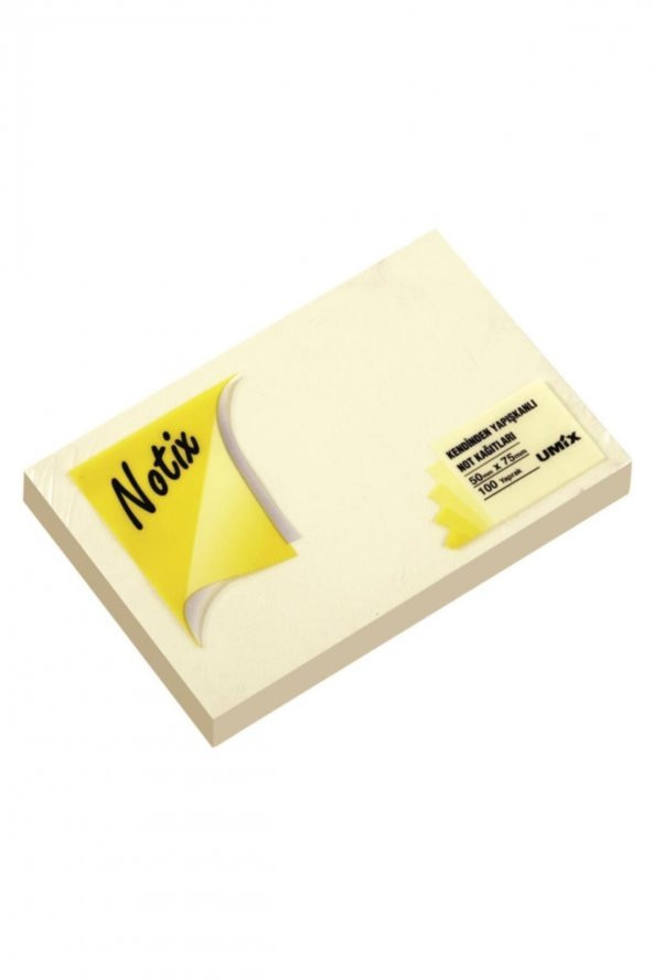 Umur Notix Not Kağıdı 50x75 Mm Pastel Sarı 100 Yaprak ürün görseli 1