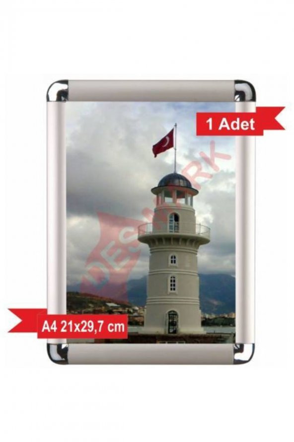 DESMARK A4 Alüminyum Çerçeve Rondo Köşe (21x29.7cm) ürün görseli 1