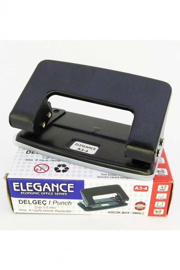 Elegance Küçük Boy Delgeç Siyah ürün görseli 1