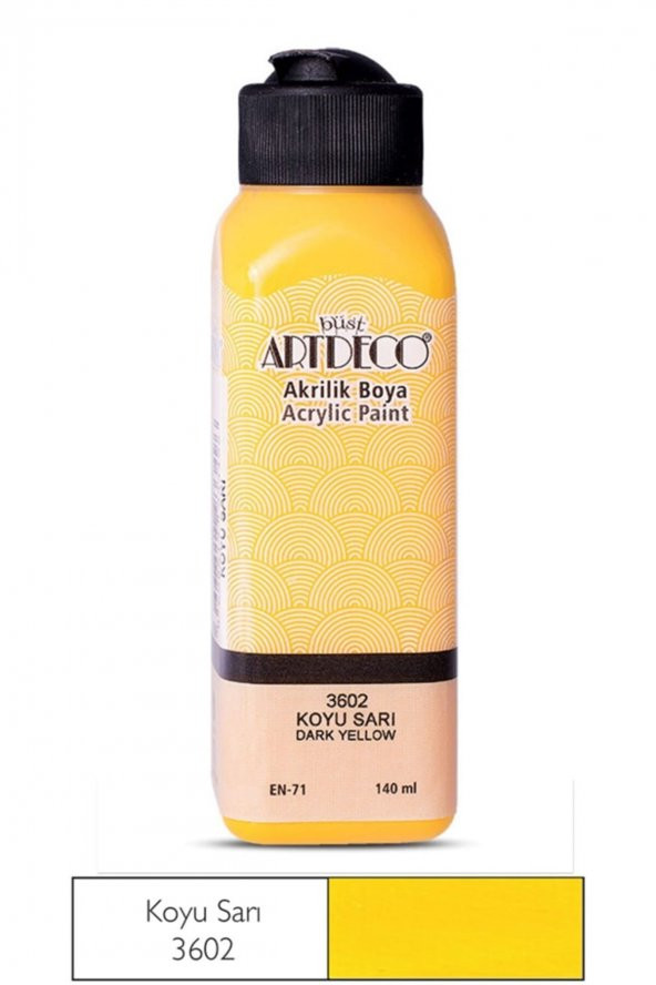 Artdeco Koyu Sarı Akrilik Boya 140 ml ürün görseli 1