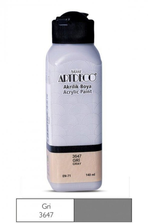 Artdeco 3647 Gri Akrilik Boya 140 ml ürün görseli 1
