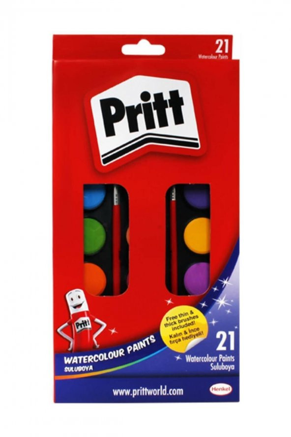 Pritt 21 Renk Suluboya Büyük Tablet 1671703 ürün görseli 1