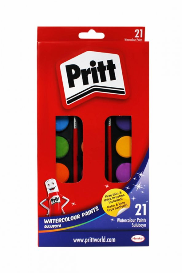 Pritt 21li Büyük Tablet Lüks Sulu Boya ürün görseli 1