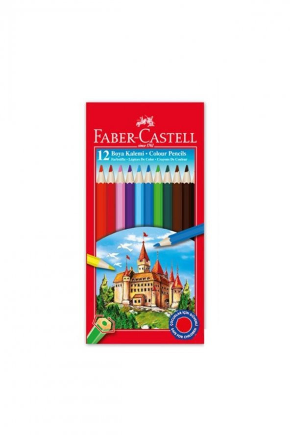 Faber Castell 12 Renk Tam Boy Boya Kalemi ürün görseli 1
