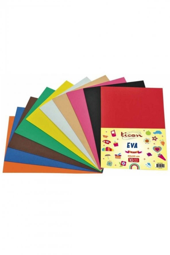 Ticon Eva Yapışkanlı (2 Mm) 20x30 Cm 10 Adet 10 Renk ürün görseli 1