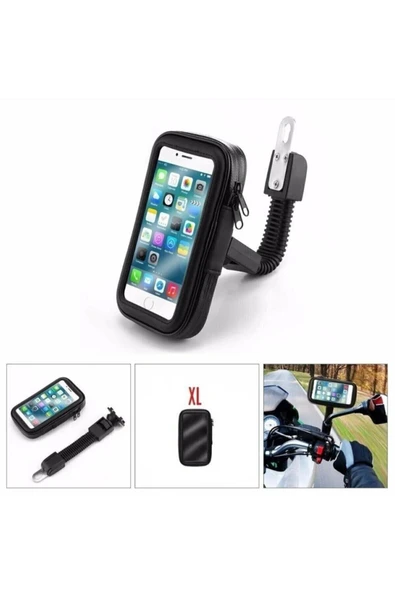 Su Geçirmez Motosiklet Telefon Tutacağı 360 Dönebilen Tüm modellerle uyumlu ürün görseli 1