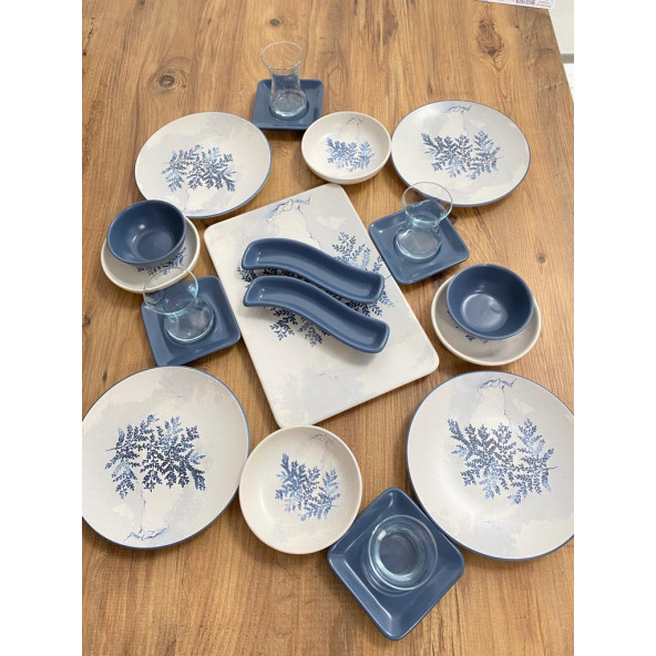 Keramika Takım Kahvaltı Blue Magıc 21 Parça 4 Kişilik ürün görseli 1