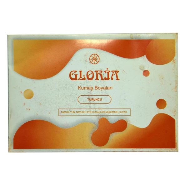 Gloria Turuncu Renk Pamuk Yün Naylon İpek Kumaş Boyası 10GR ürün görseli 1